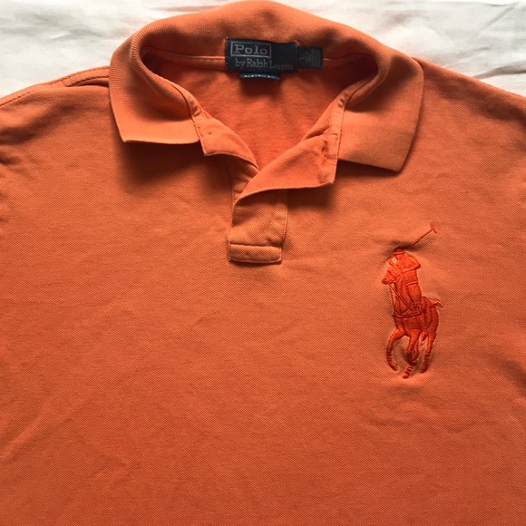 Ralph Lauren POLO Custom Fit Polo Shirt in Orange - Picture 3 of 8